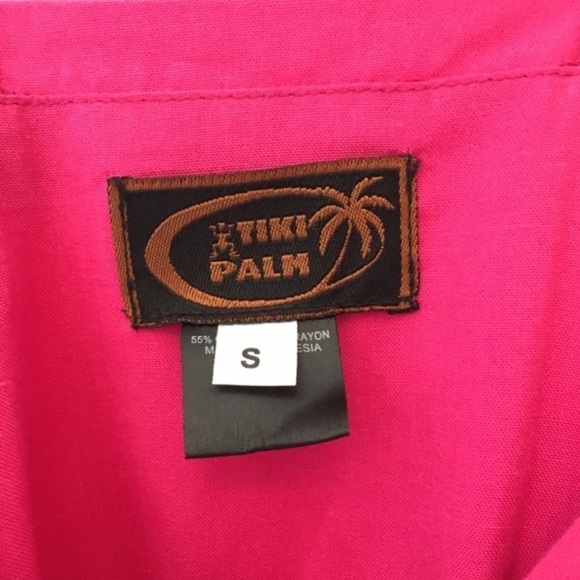 Tiki Palm Hibiscus Print Sundress Pink & White - Picture 8 of 12